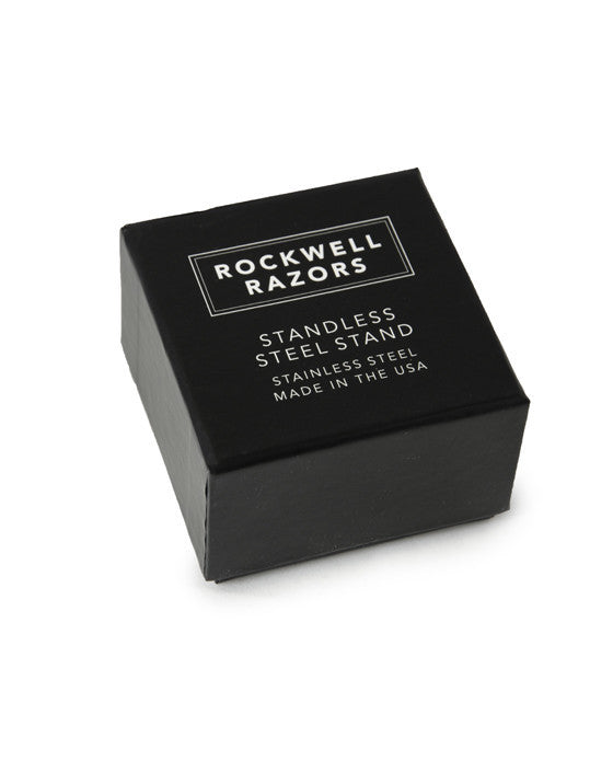 Image of Rockwell Stainless Steel Inkwell Razor Stand - Matte Stainless-2