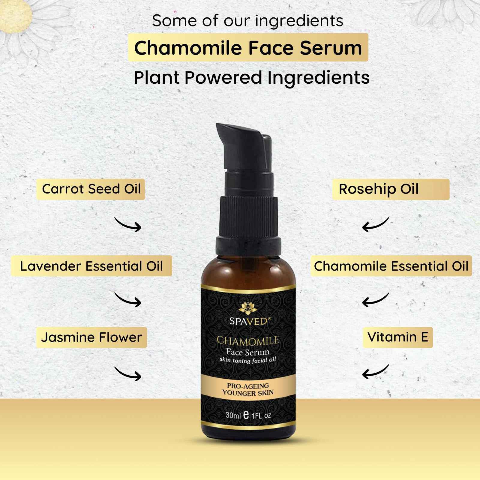 Image of Chamomile Face Oil Serum - Night Renewal for Hydrated, Youthful Glow