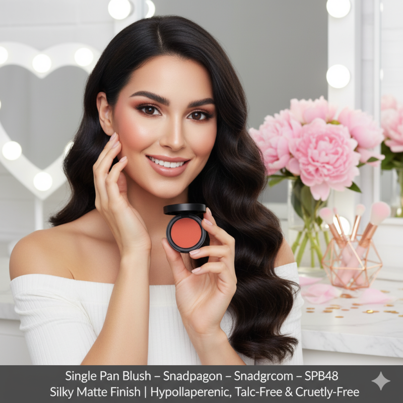 Image of Single Pan Blush – Snapdragon – SPB48 | Silky Matte Finish | Hypoallergenic, Talc-Free & Cruelty-Free