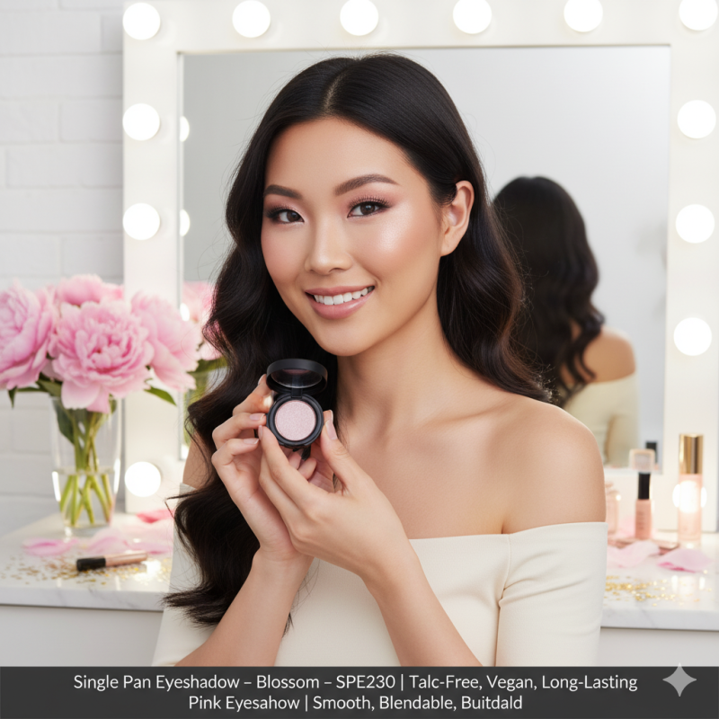 Image of Single Pan Eyeshadow – Blossom – SPE230 | Talc-Free, Vegan, Long-Lasting Pink Eyeshadow | Smooth, Blendable, Buildable