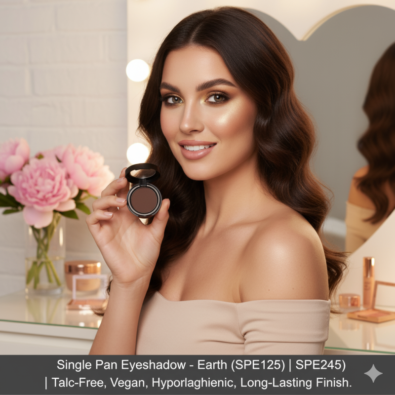 Image of Single Pan Eyeshadow – Earth (SPE125) | Talc-Free, Vegan, Hypoallergenic, Long-Lasting