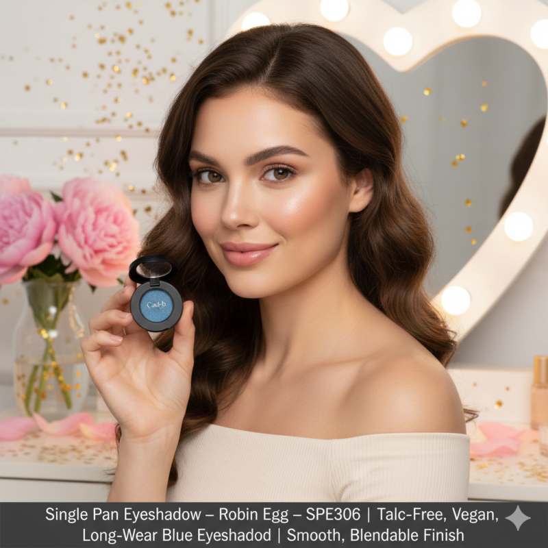 Image of Single Pan Eyeshadow – Robin Egg – SPE306 | Talc-Free, Vegan, Long-Wear Blue Eyeshadow | Smooth, Blendable Finish