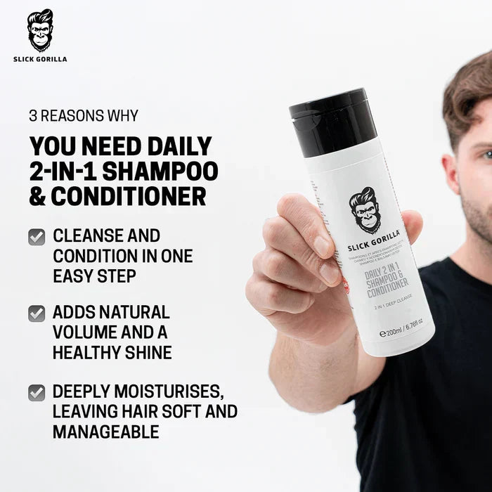 Image of Slick Gorilla Daily 2 in 1 Shampoo & Conditioner 200ML-2