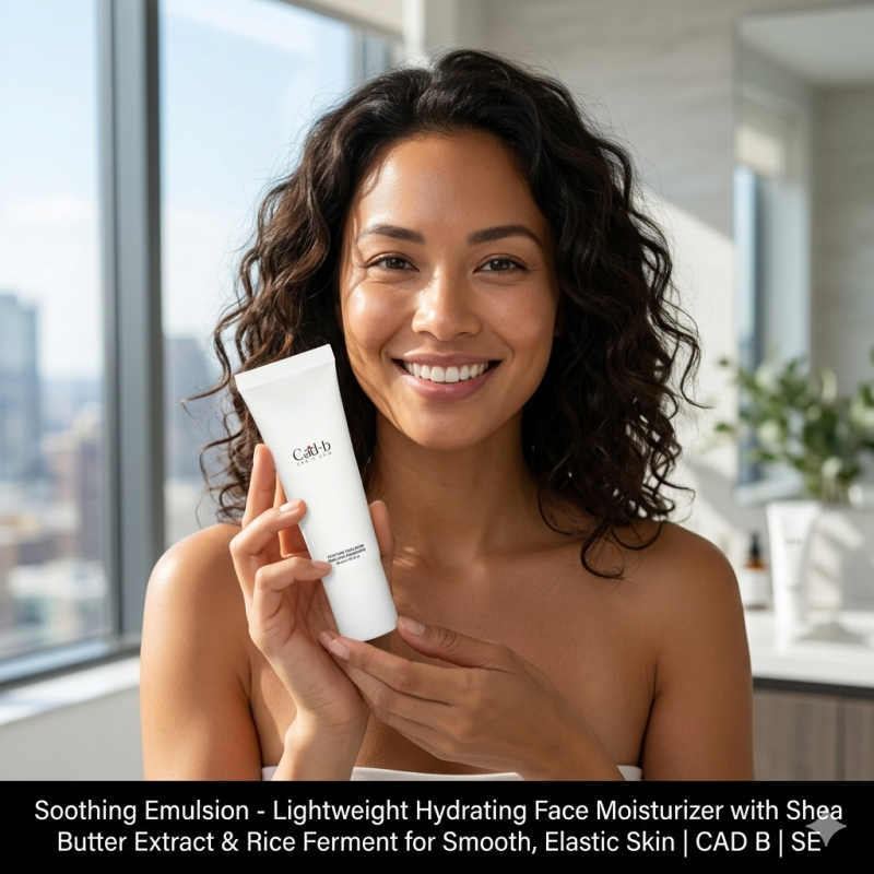 Image of Soothing Emulsion - Lightweight Hydrating Face Moisturizer with Shea Butter Extract & Rice Ferment for Smooth, Elastic Skin | CAD B | SE