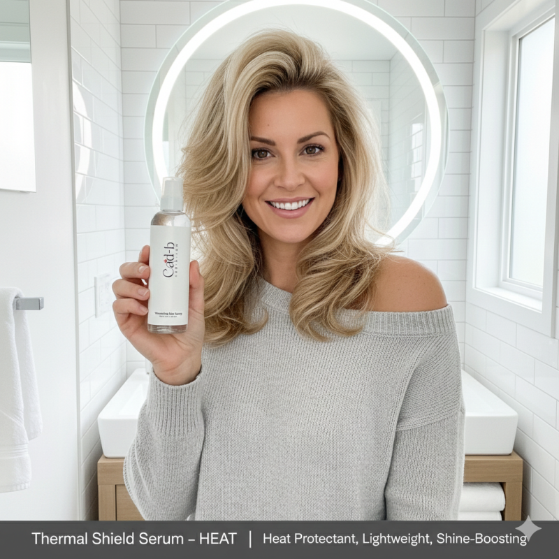 Image of Thermal Shield Hair Serum – HEAT | Heat Protectant, Lightweight, Shine-Boosting
