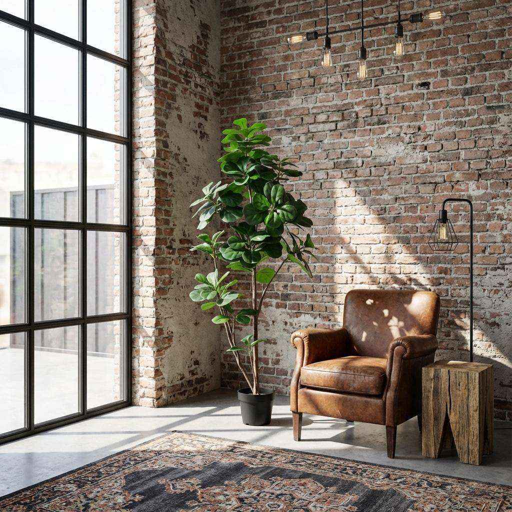Image of Ficus lyrata Kunstpflanze 150cm – Große Geigenfeige Deko Pflanze – Pflegefreie Zimmerpflanze für Wohnzimmer Büro & Empfangsbereich-3