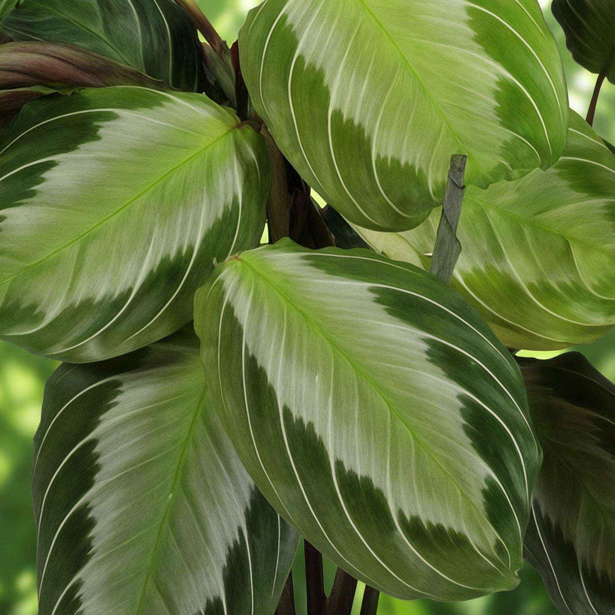 Image of Maranta Fascinator Silverband Gebetspflanze – Haustierfreundliche Zimmerpflanze 12cm – Höhe ca.25cm-4