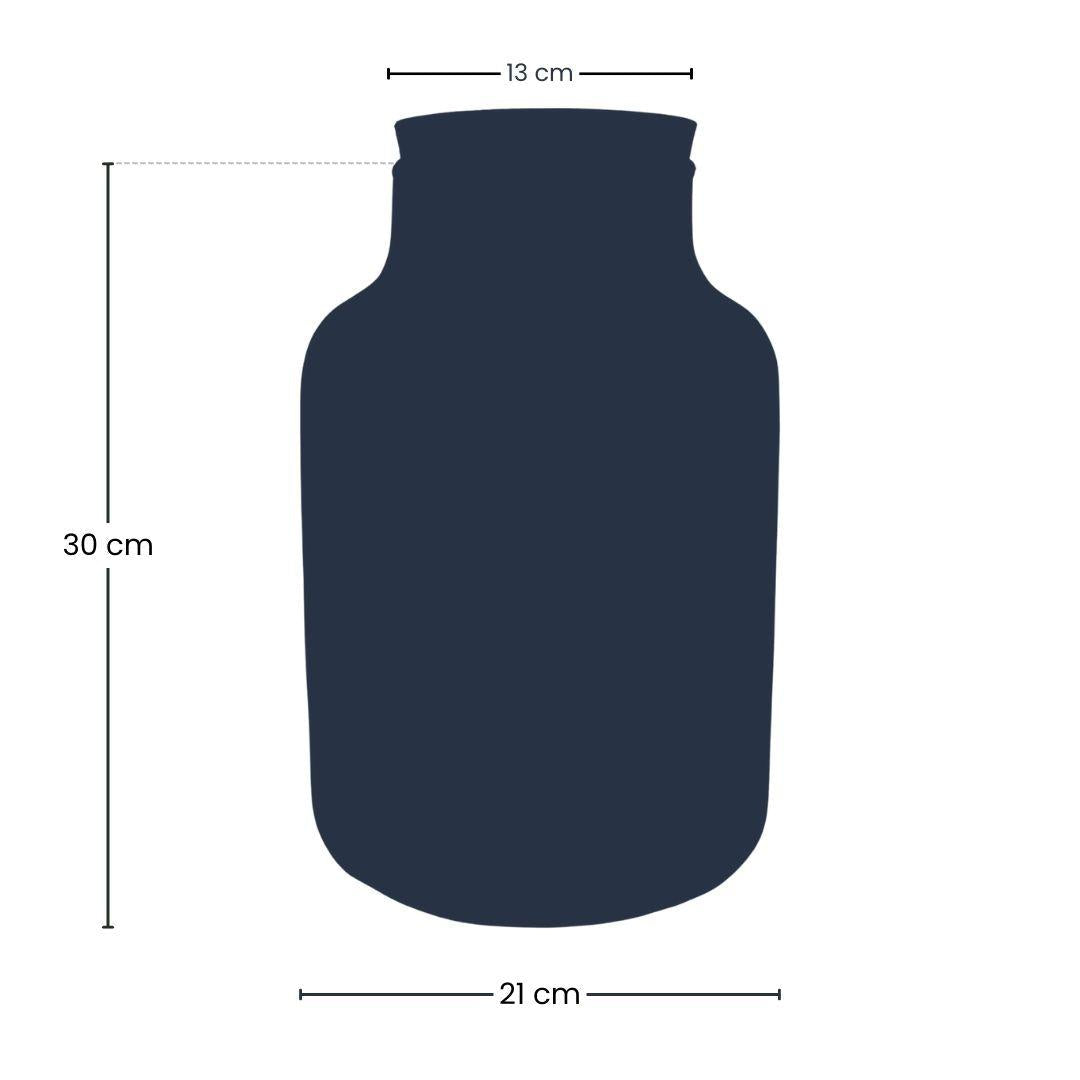 Image of Terrarienflasche Milky mit LED – Korkdeckel – Ø21cm ↕30cm – Glasflasche aus Recyclingglas – ca. 9L Volumen – Ideal für DIY – Terrarien & Mini-1
