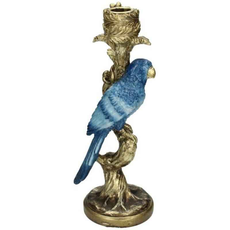 Image of Kerzenständer Vogel Blau 26cm – Kleiner Kerzenhalter in Vogel – Form – Verspieltes & modernes Wohnaccessoire-1