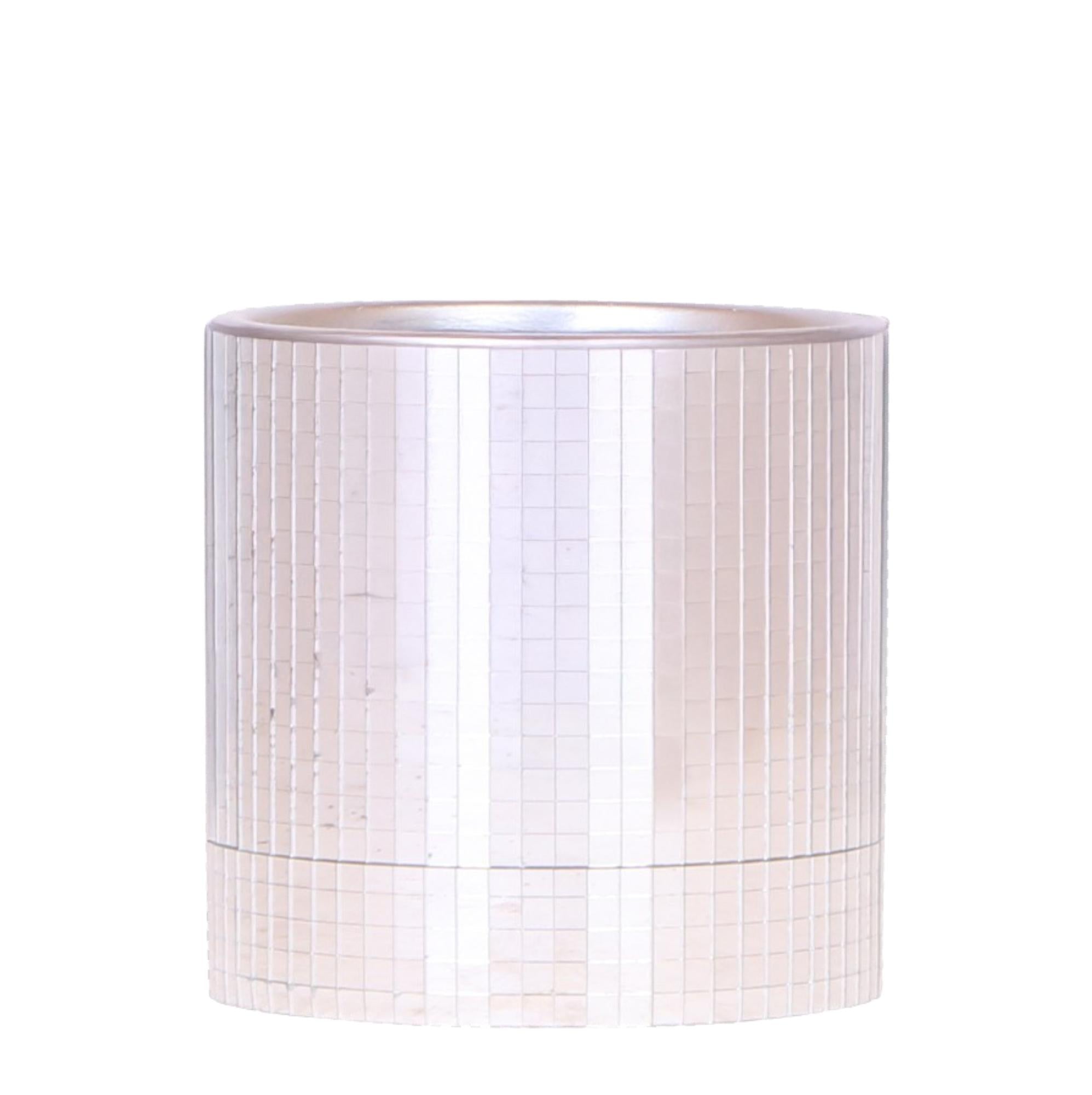 Image of Blumentopf Disco – Ø9cm – Moderner Keramik Ziertopf mit glänzender Struktur – Stilvoller Übertopf für kleine Zimmerpflanzen, Sukkulenten & Kakteen-0