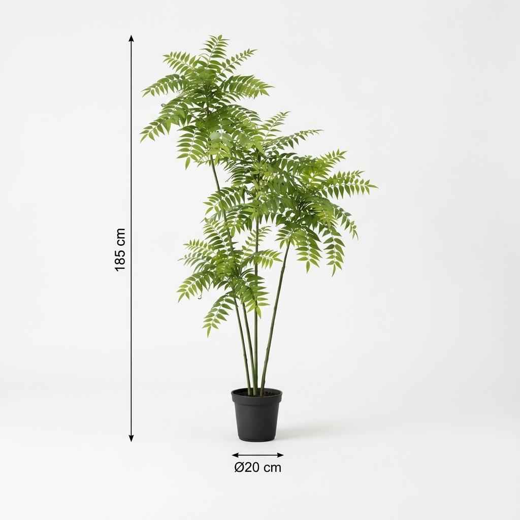 Image of Mahonia Kunstpflanze 185cm – Große Deko Kunstpflanze mit buschigem Blattwerk – Pflegefreie Zimmerpflanze für Wohnzimmer Büro & Empfangsbereich-4