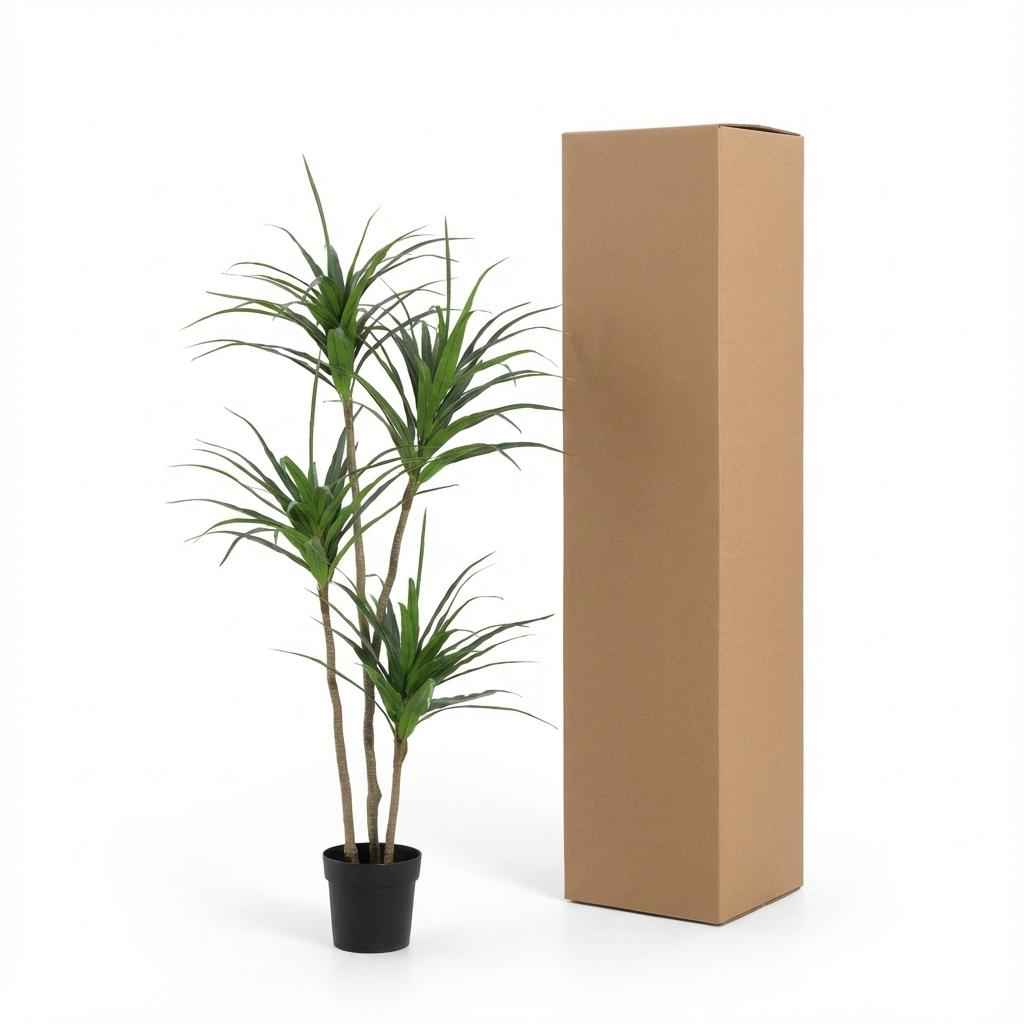 Image of Dracaena Kunstpflanze 165cm – Große Drachenbaum Deko Pflanze – Pflegefreie Zimmerpflanze für Wohnzimmer Büro & Empfangsbereich