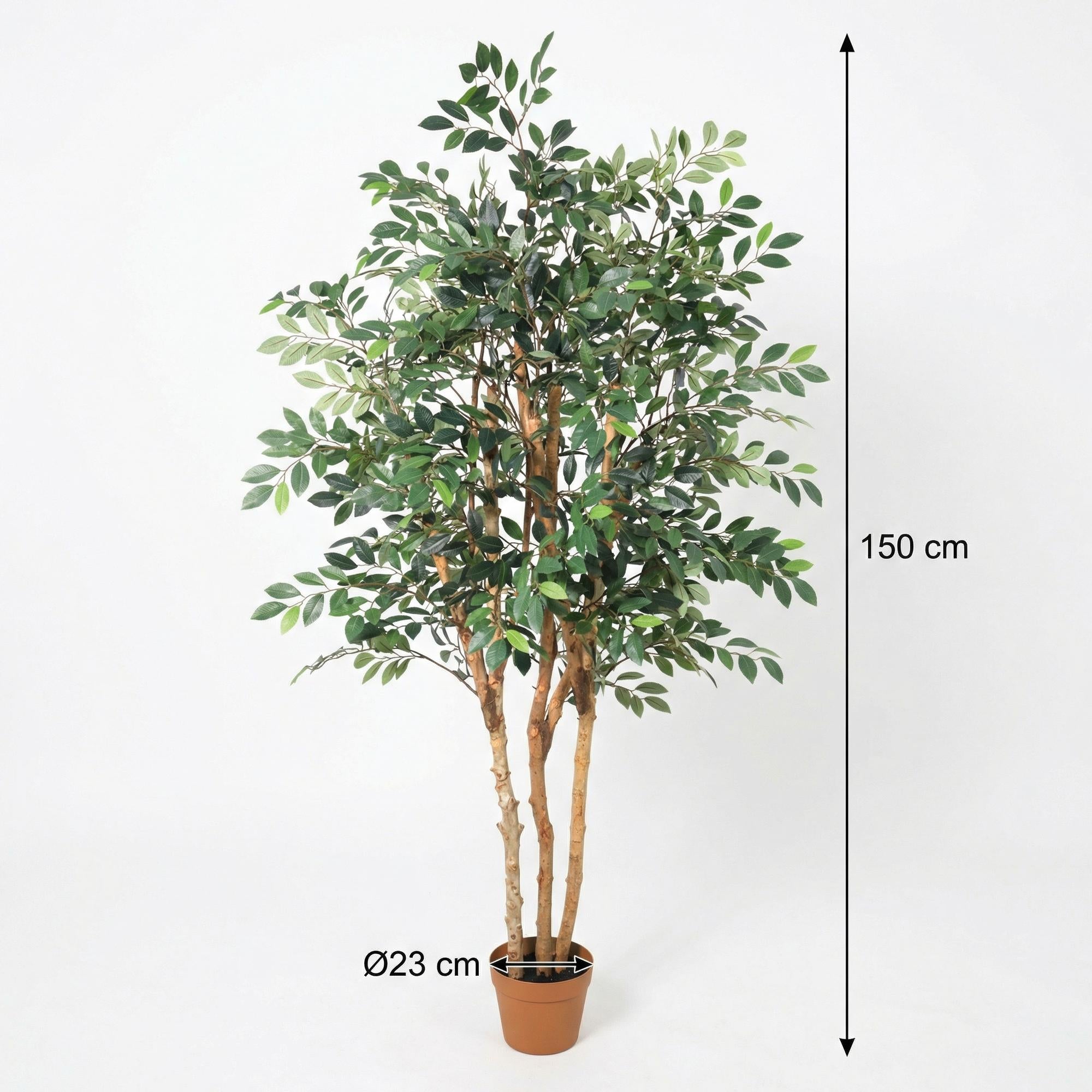 Image of Kunstpflanze Ficus Exotica 150cm – künstlicher Deko – Baum im Topf-2