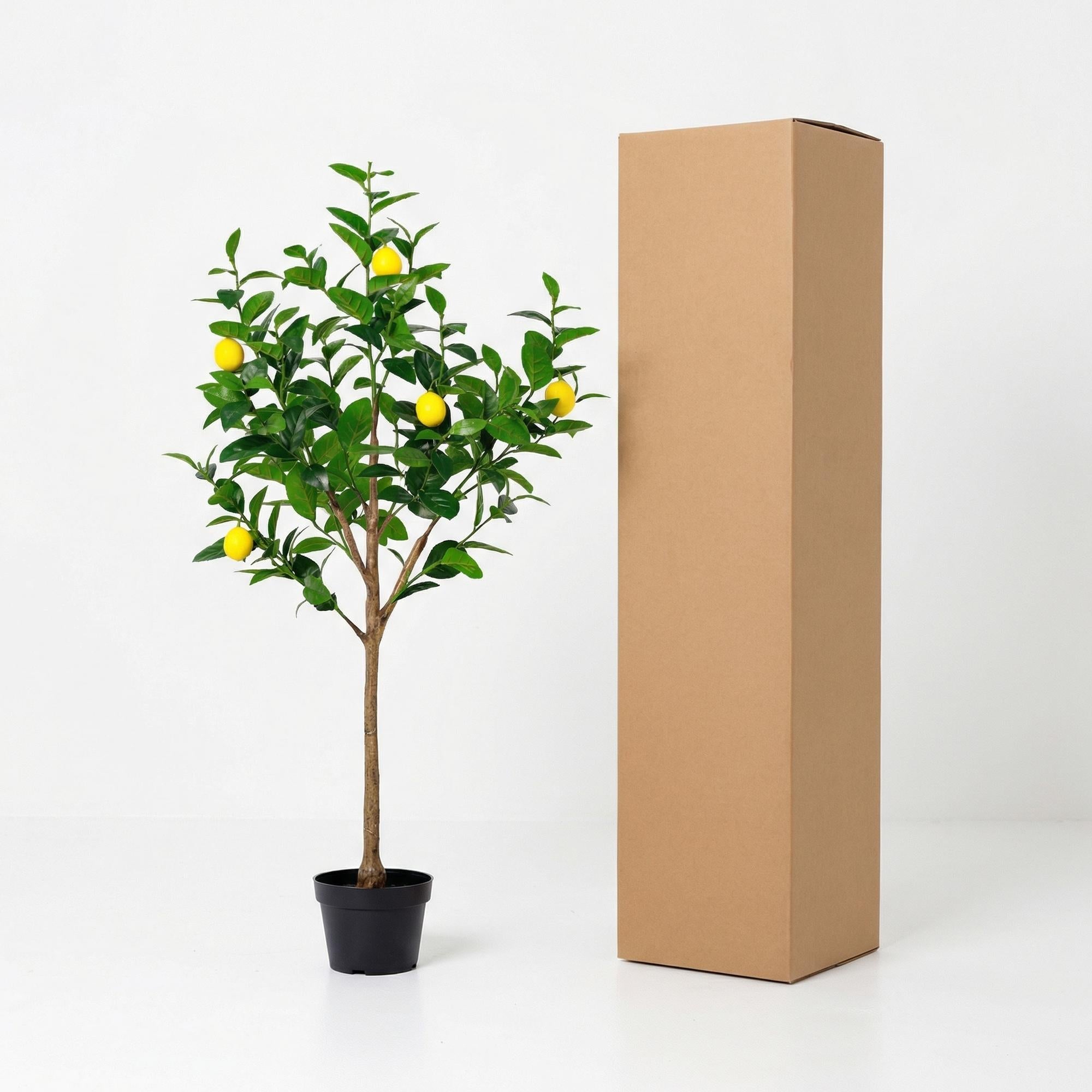 Image of Kunstpflanze Zitronenbaum150cm – künstlicher Lemon Tree – realistische Blätter & Zitronenoptik – pflegeleichter Deko-1