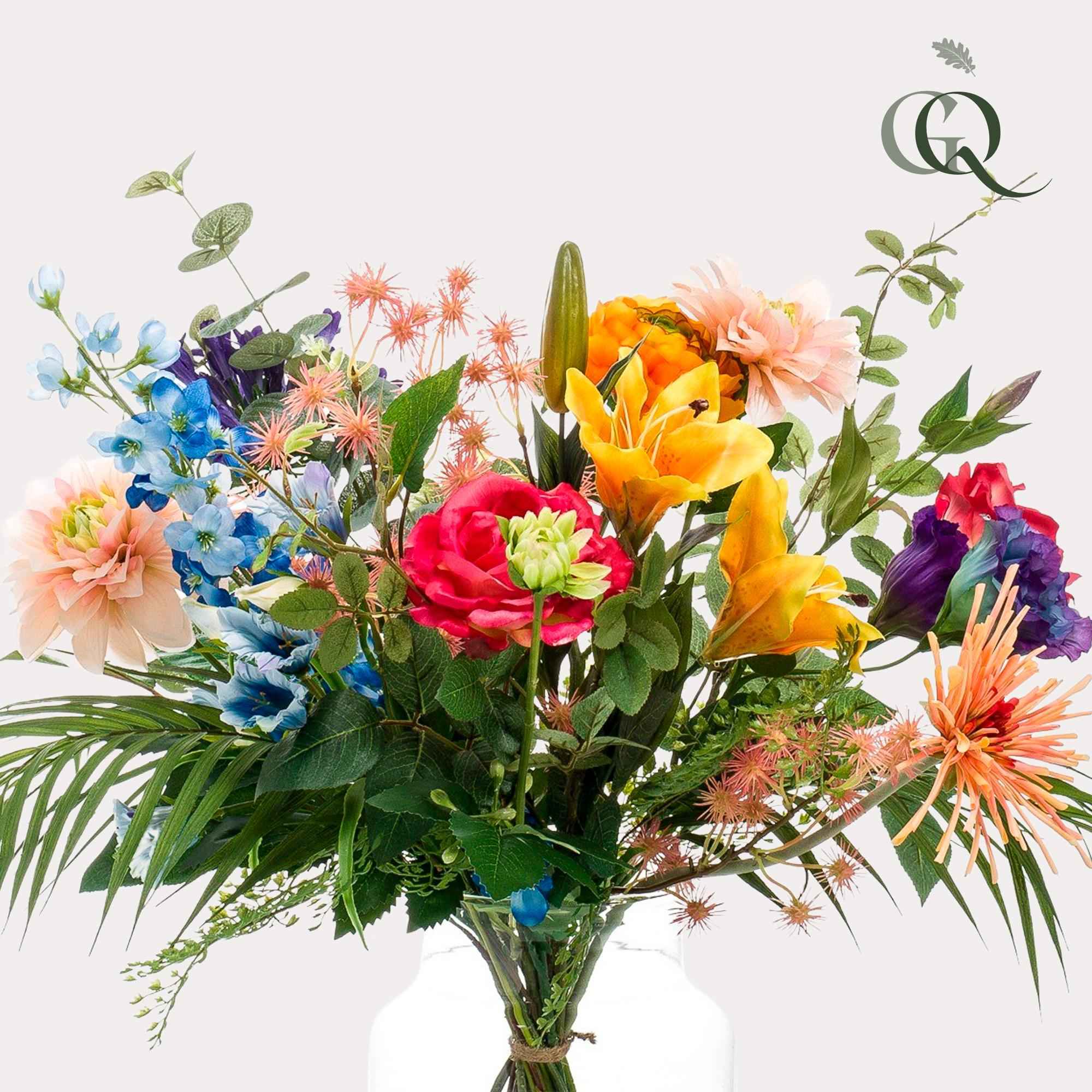 Image of Kunstblumenstrauß – Pretty Powerful – 67cm – Hochwertiges Kunstblumen Bouquet für Wohnzimmer Büro Dekoration-1