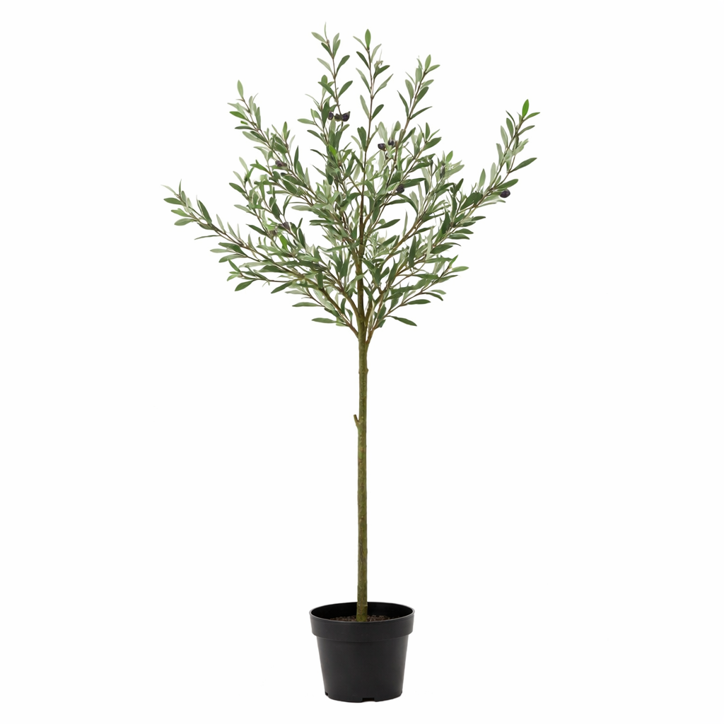 Image of Kunstpflanze Olivenbaum150cm – künstlicher Olive Tree im Topf – realistische Blätter & Olivenoptik – pflegeleichter Deko-0