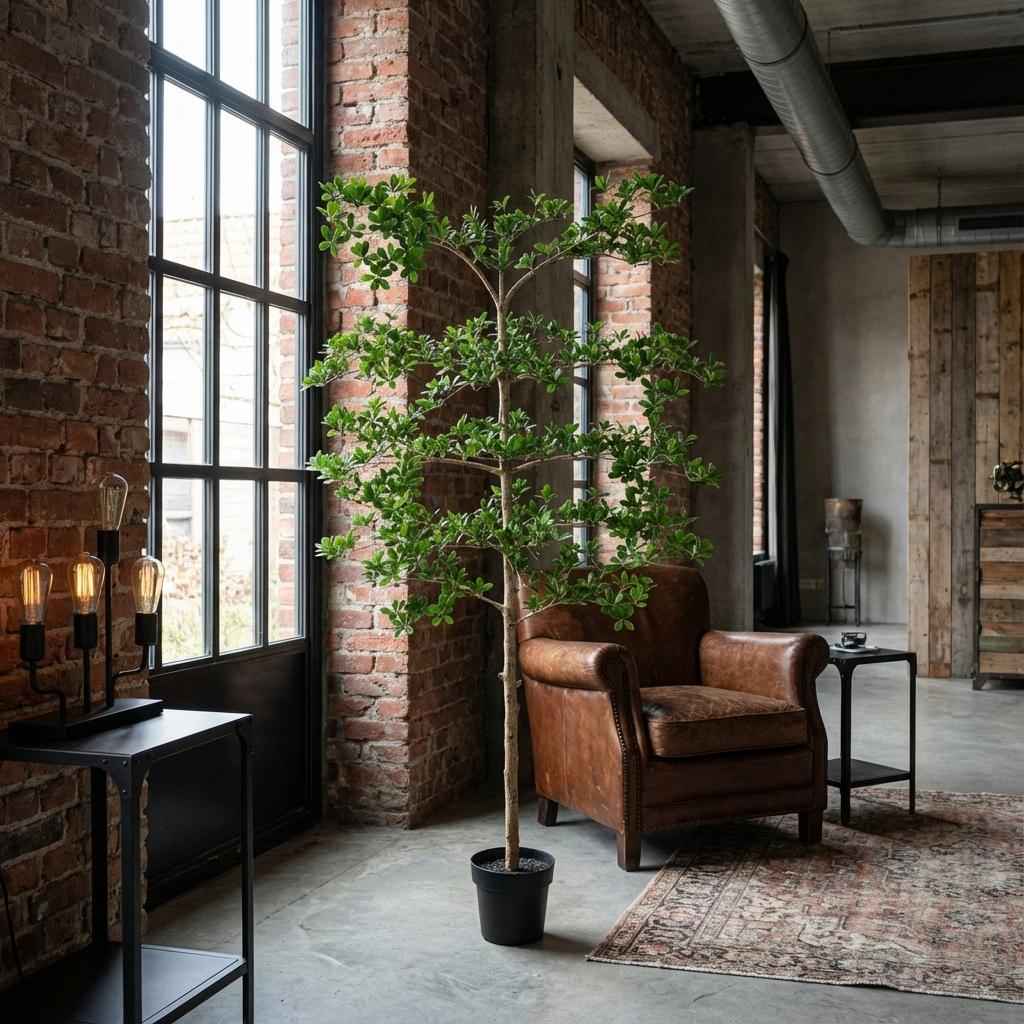 Image of Bucida Kunstpflanze 200cm – Große Designer Deko Baum Pflanze – Pflegefreie Zimmerpflanze für Wohnzimmer Büro & Empfangsbereich-2