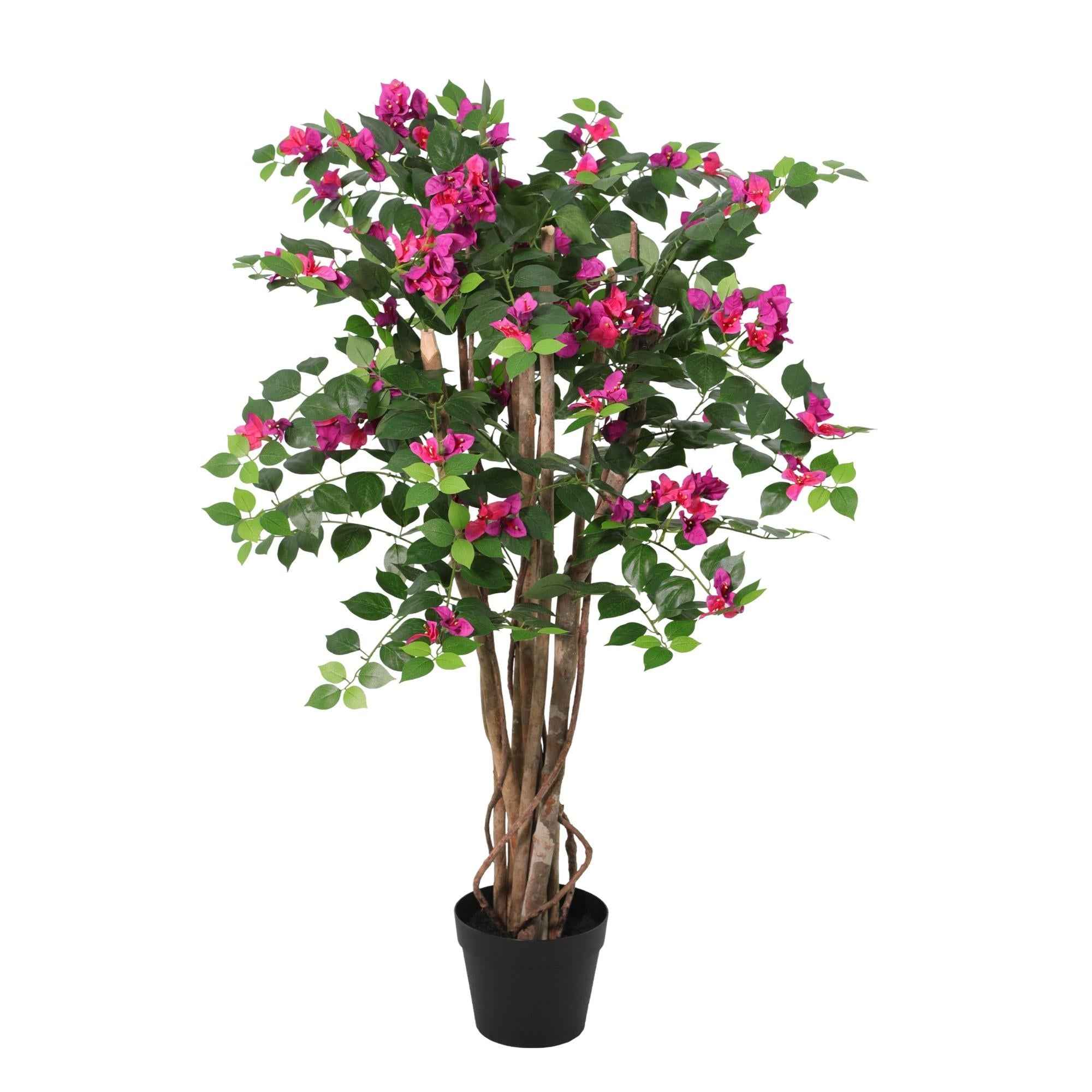 Image of Kunstpflanze Bougainvillea 120cm – künstliche Bougainville im Topf – blühender Deko – Baum mit realistischer Blütenoptik – pflegeleichte Grün-0