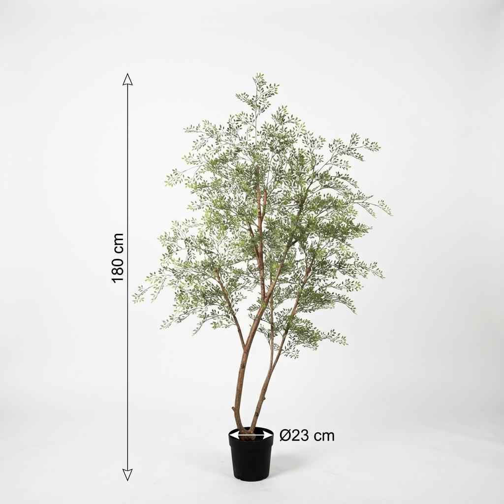 Image of Cassia Baum Kunstpflanze 180cm – Große Deko Kunstpflanze – Pflegefreie Zimmerpflanze für Wohnzimmer Büro & Empfangsbereich-4