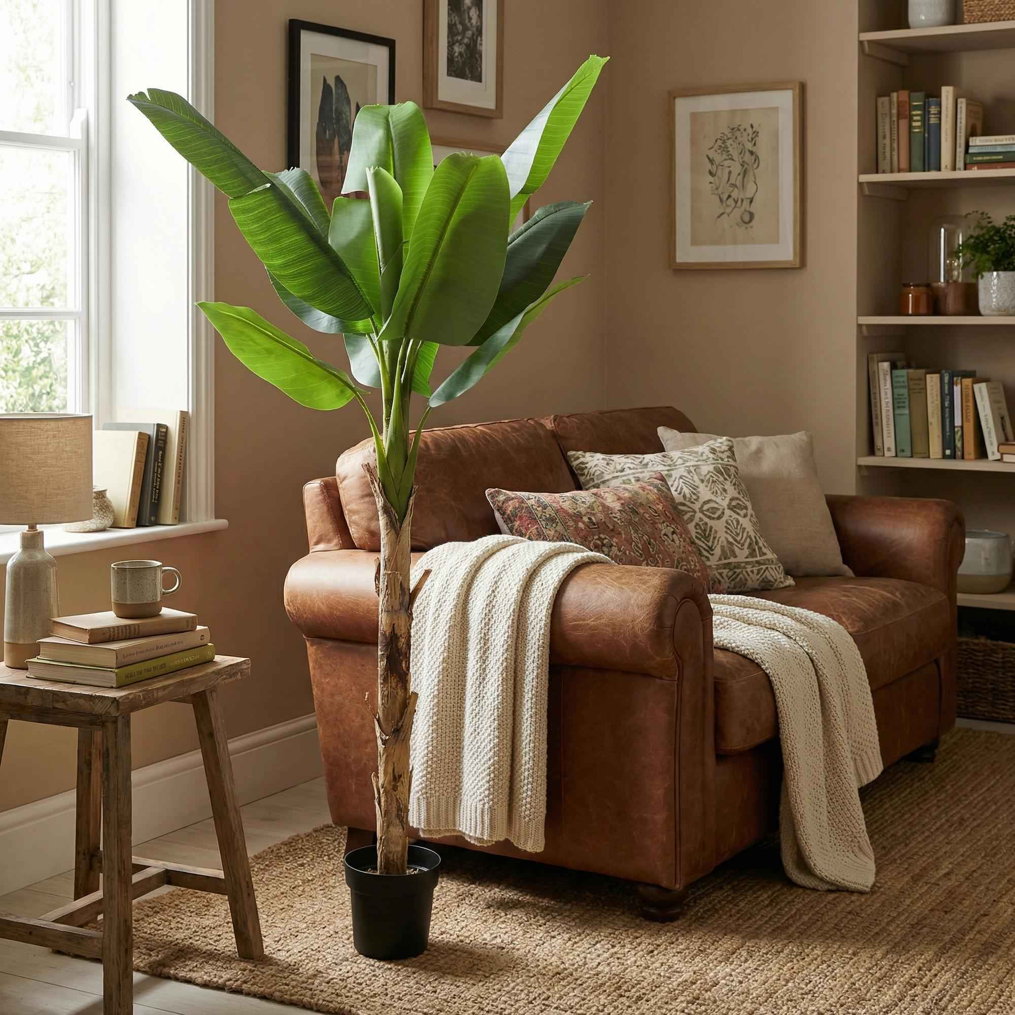 Image of Kunstpflanze Bananenpflanze Musa190cm – künstliche Banana Plant – extra großer Kunstbaum mit realistischen XXL – Blättern – pflegeleichte Tropen-3
