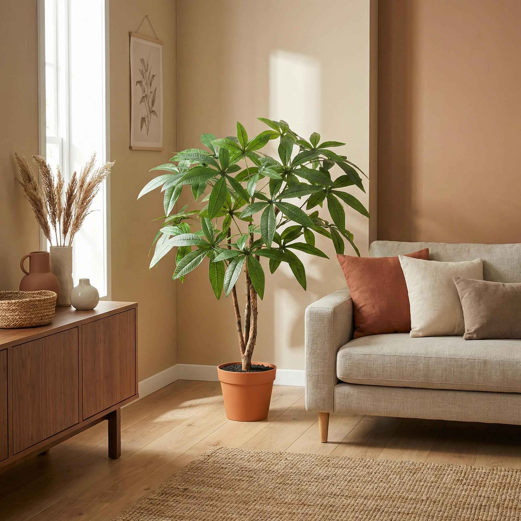 Image of Kunstpflanze Pachira Aquatica 86cm – künstlicher Glückskastanien – Baum im Topf-4