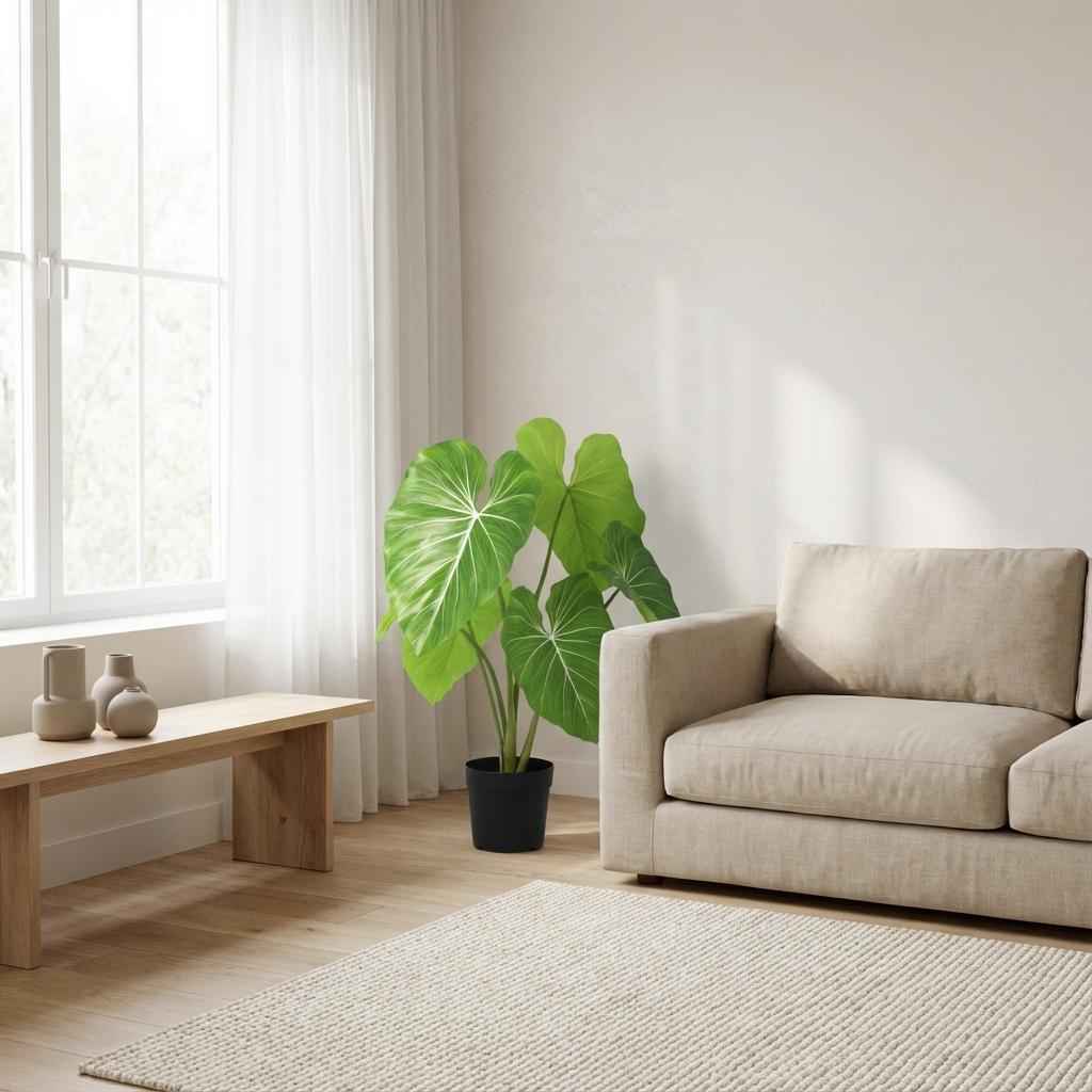 Image of Philodendron Kunstpflanze 100cm – Tropische Deko Pflanze – Pflegefreie Zimmerpflanze für Wohnzimmer Büro & Empfangsbereich-4