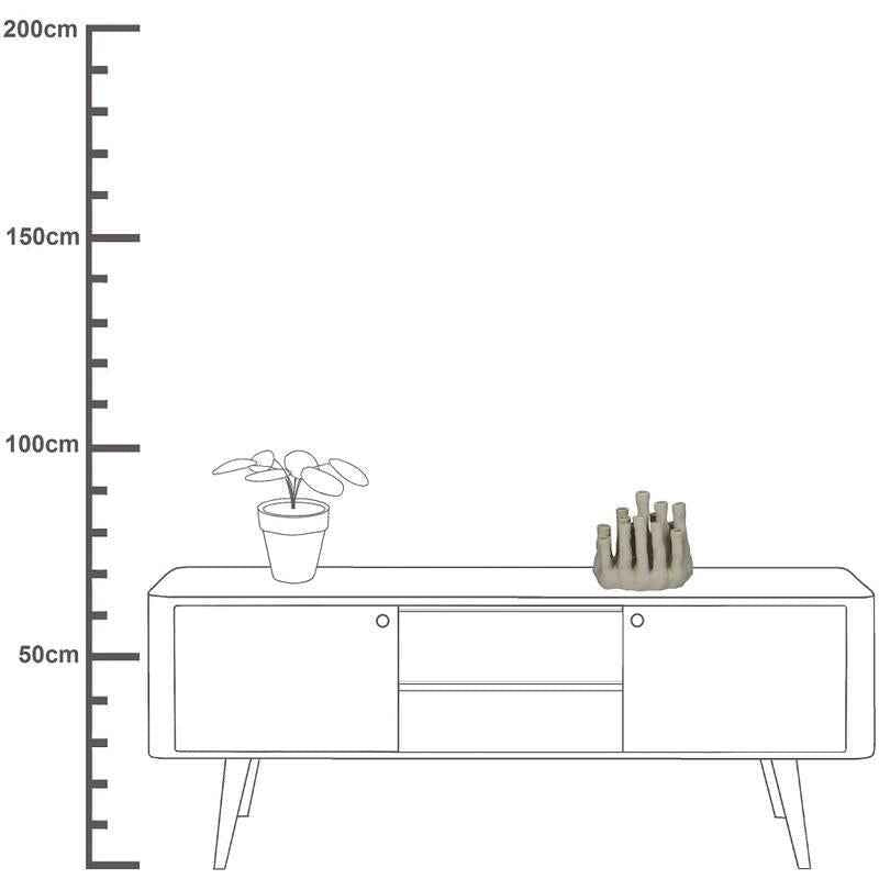 Image of Blumenhalter XL Koralle – Ecru – Mehrfachvase aus Keramik – Dekorativer Blumenhalter für Trockenblumen & Arrangements – Maße 27×16×24cm-2