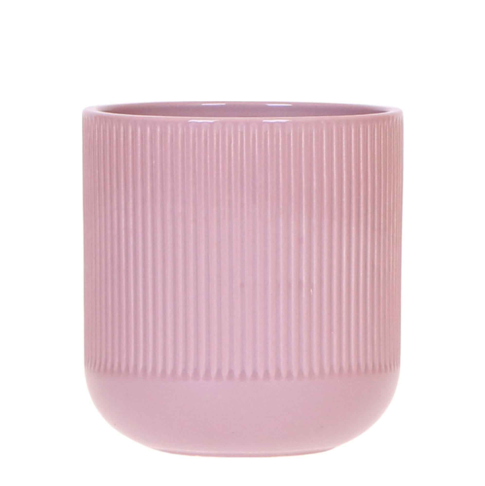 Image of Flare Dekotopf – Ø9cm – Lila Retro – Blumentopf im 70er Jahre Stil – Strukturierte Oberfläche – Pflanzgefäß aus Keramik – Indoor – Ziertopf-0