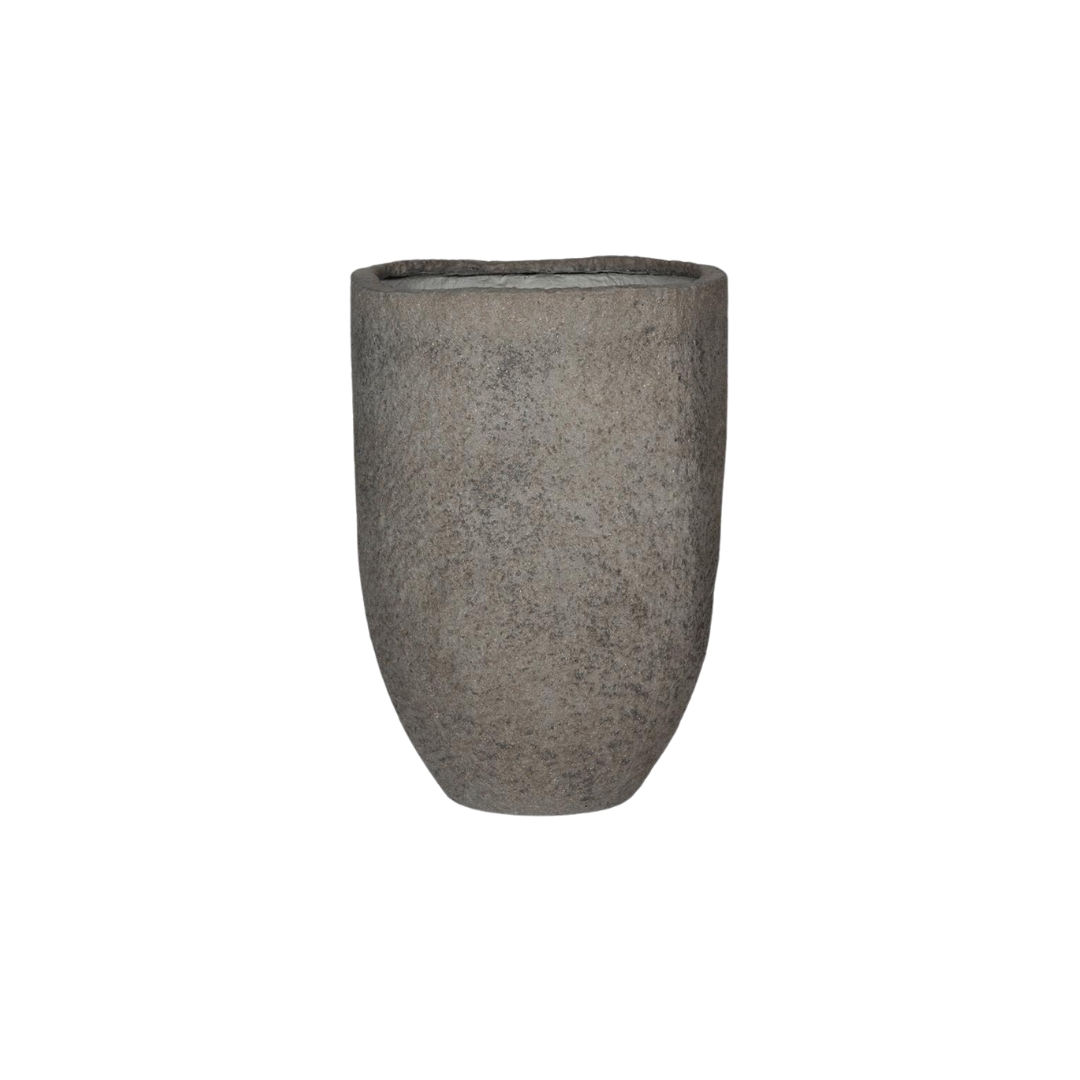 Image of Pflanztopf Mountain Hayes S Dioriet Grey – D38xH56cm – Hoher Blumentopf in Steinoptik – Für Innen – & Außenbereiche-0