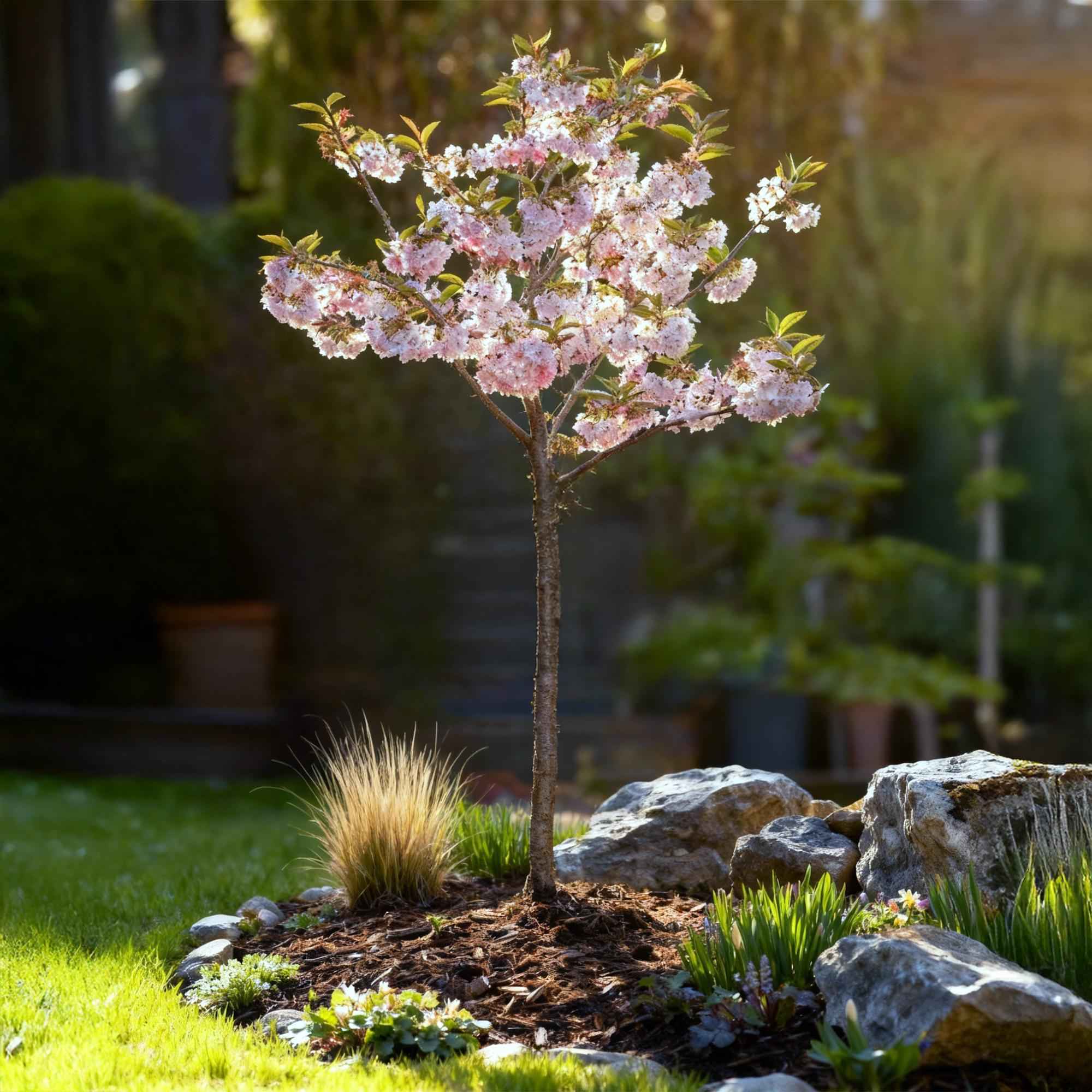 Image of Fuji – Kirsche Prunus incisa Kojou – no – mai – 19cm Höhe ca.90cm – Weiß blühende Terrassenpflanze – Winterhart & laubabwerfend-4