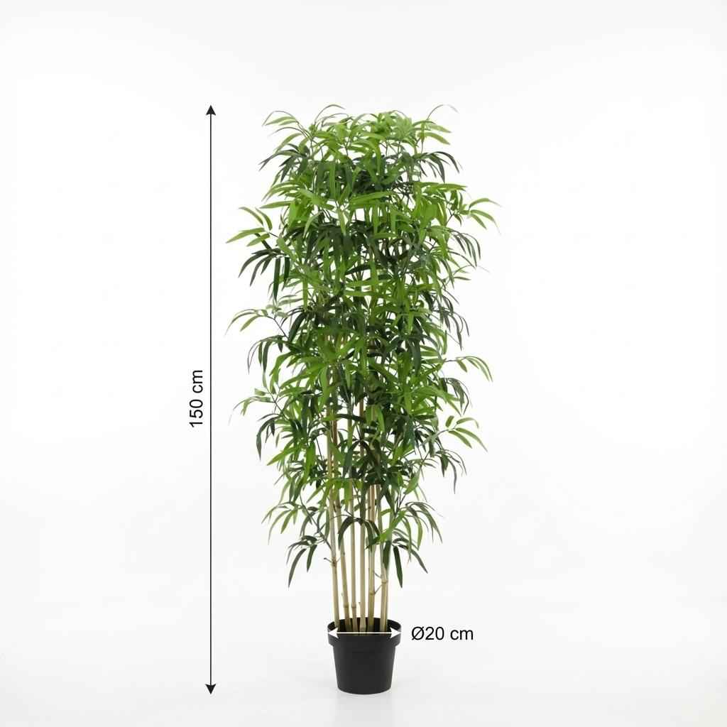 Image of Künstlicher Bambus 150cm – Bambus Kunstpflanze im Topf – Pflegefreie Deko Pflanze für Wohnzimmer Büro & Empfangsbereich-4