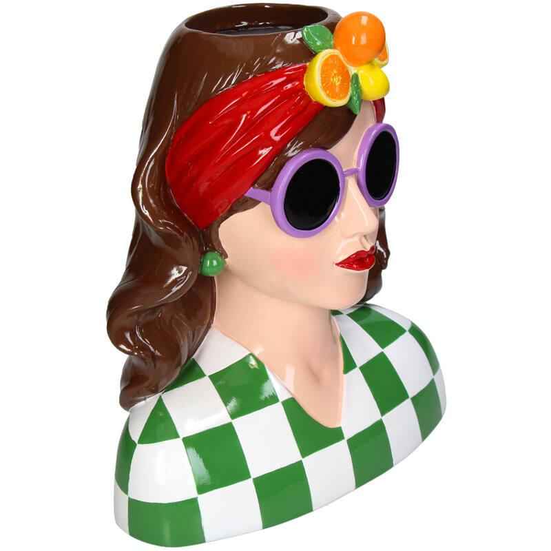 Image of Vase Fashion Lady 'Yentl' 29cm – Polyresin – Dekovase in Modedesign – Stilvolles Kunstobjekt & Blumenvase für modernes Interieur-0