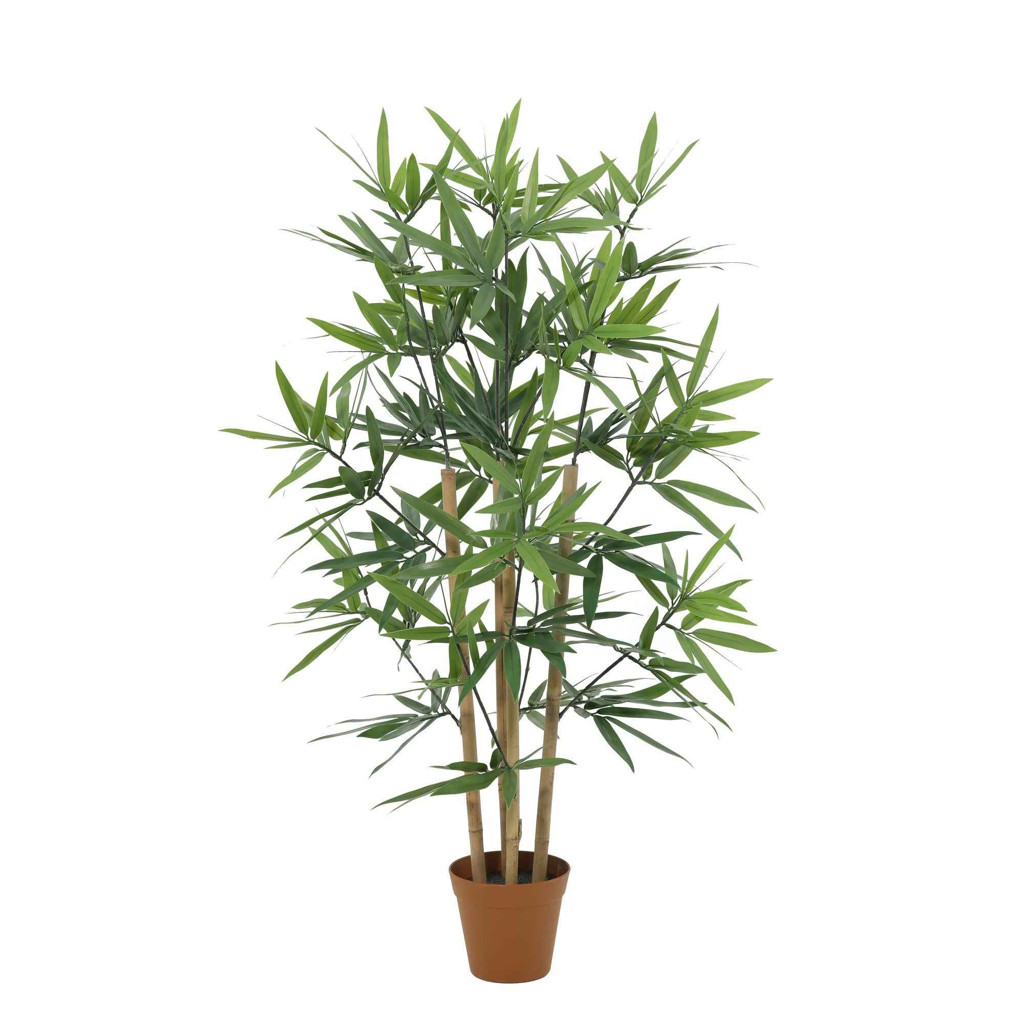 Image of Künstlicher Bambus 91cm dekorative Kunstpflanze für Wohnzimmer Büro Schlafzimmer Flur pflegefreie grüne Wohnraum Deko moderne hohe Kunstpflanze-0