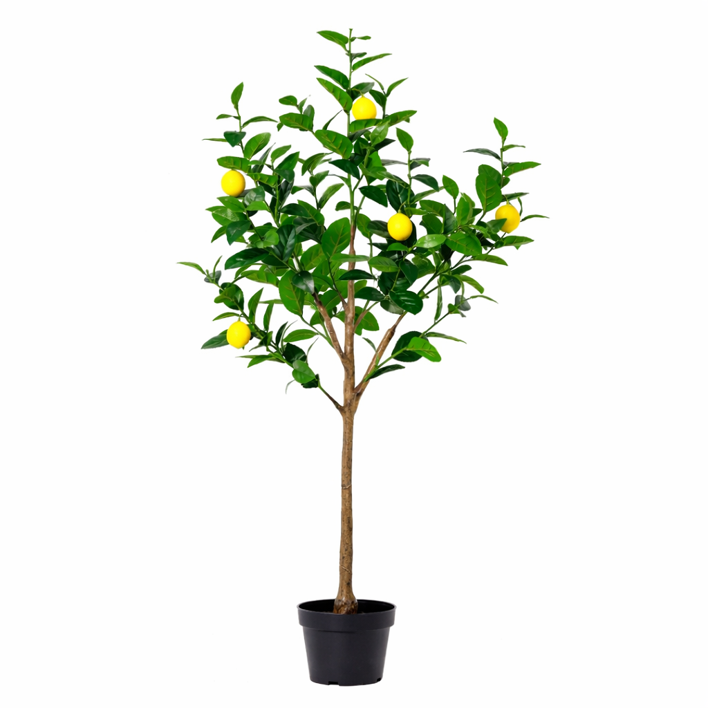 Image of Kunstpflanze Zitronenbaum150cm – künstlicher Lemon Tree – realistische Blätter & Zitronenoptik – pflegeleichter Deko-0
