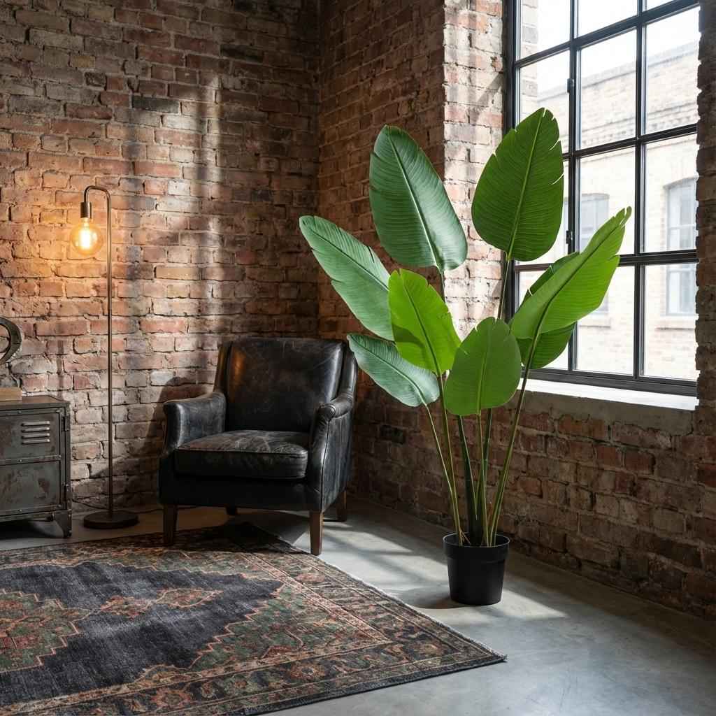 Image of Strelitzia Nicolai Kunstpflanze 155cm – Paradiesvogelblume Deko Pflanze – Pflegefreie Zimmerpflanze für Wohnzimmer Büro & Empfangsbereich-2