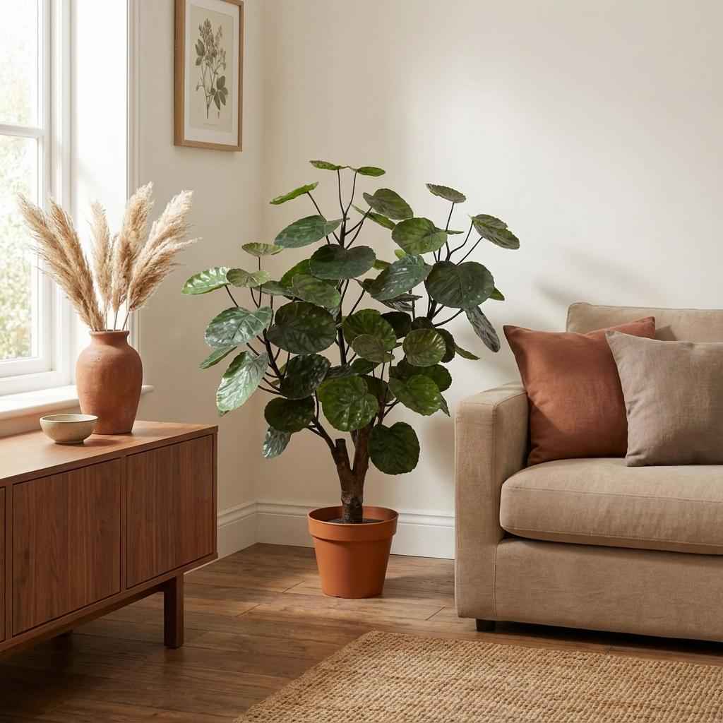 Image of Polyscias Fabian Kunstpflanze 55cm – Dekorative Aralie Deko Pflanze – Pflegefreie Zimmerpflanze für Wohnzimmer Büro & Regal-3