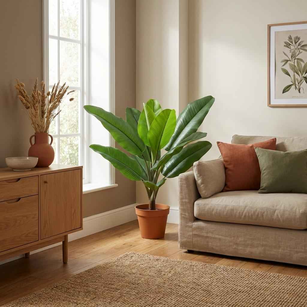 Image of Philodendron Jungle King Kunstpflanze 45cm – Tropische Deko Pflanze – Pflegefreie Zimmerpflanze für Wohnzimmer Büro & Fensterbank
