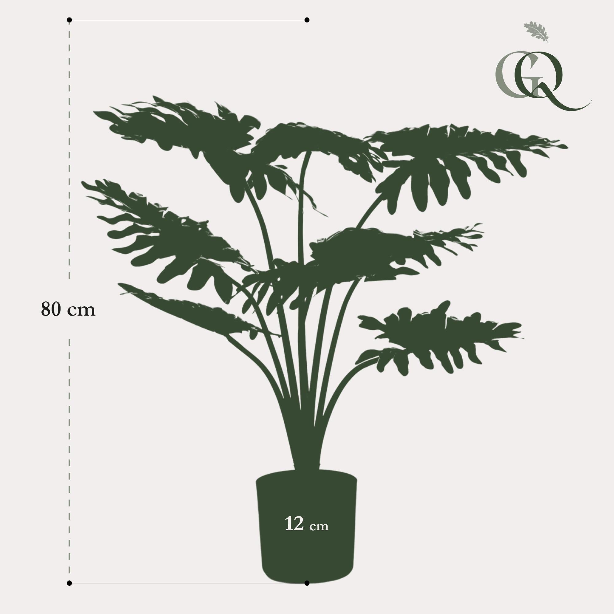 Image of Kunstpflanze Philodendron – 60cm – Täuschend echt & pflegefrei – Dekorative Kunst – Zimmerpflanze für Wohnzimmer & Büro – Nachhaltig & langlebig-2