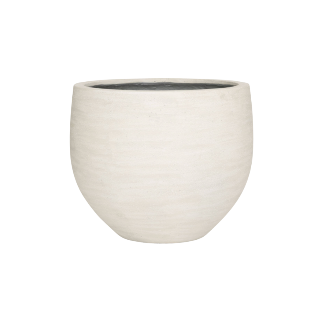 Image of Pflanztopf Jumbo Orb Ivory Washed – D53xH45cm – Runder Design – Blumentopf in Elfenbein – Optik – Wetterfester Gartenkübel für Innen & Außen-0
