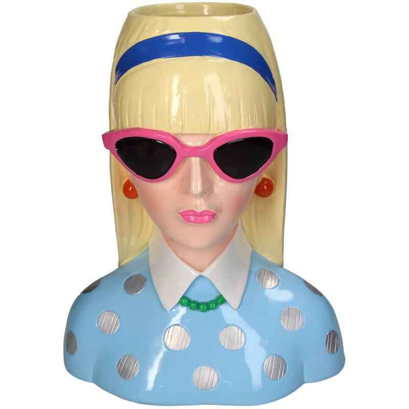 Image of Vase Fashion Lady 'Lyana' 29cm – Polyresin – Dekovase in Modedesign – Stilvolles Kunstobjekt & Blumenvase für modernes Interieur-0