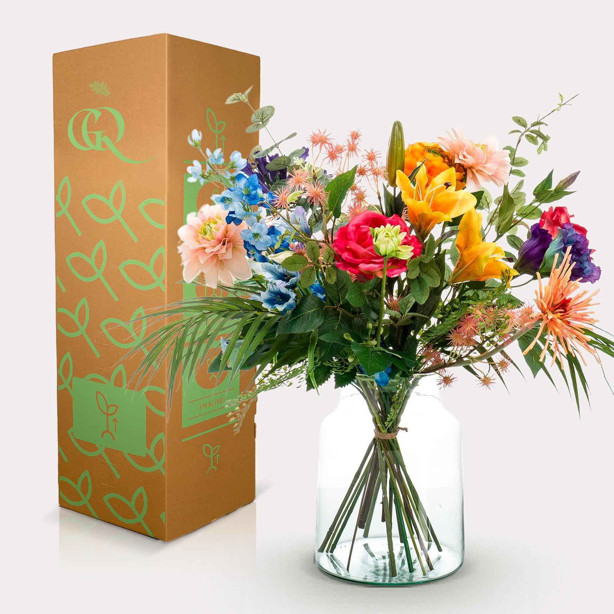 Image of Kunstblumenstrauß – Pretty Powerful – 67cm – Hochwertiges Kunstblumen Bouquet für Wohnzimmer Büro Dekoration-2