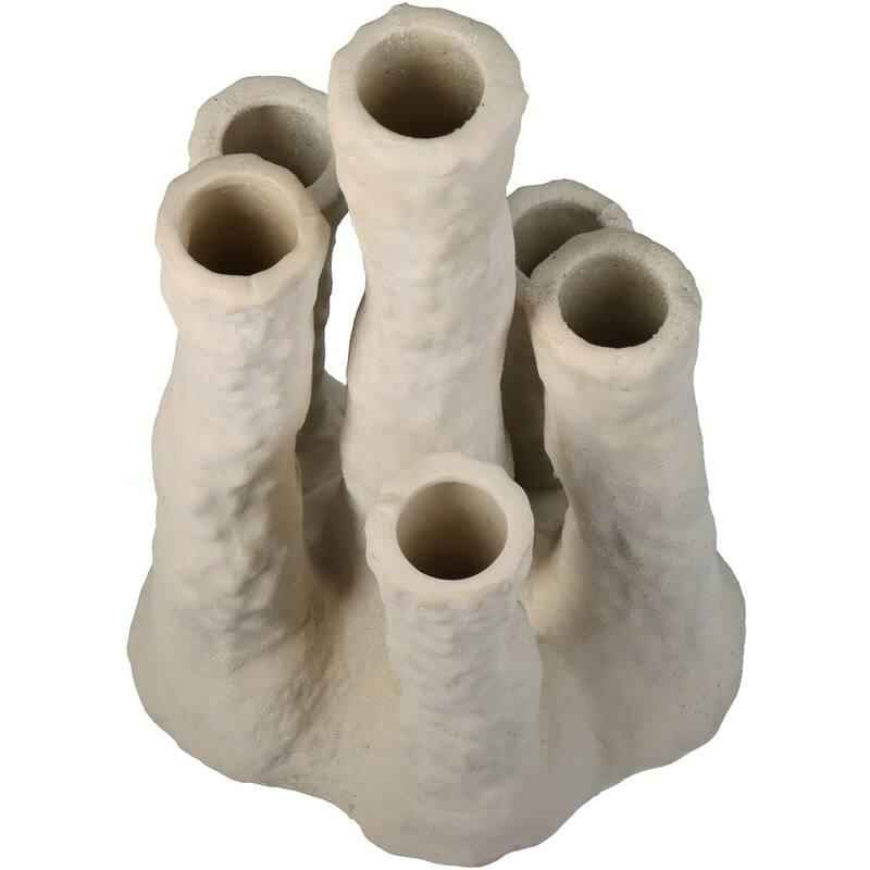 Image of Blumenhalter Koraal – Ecru – Keramik Vase in Korallenform – Dekorativer Blumenhalter für Trockenblumen & Zweige – Maße 18×18×30cm-1