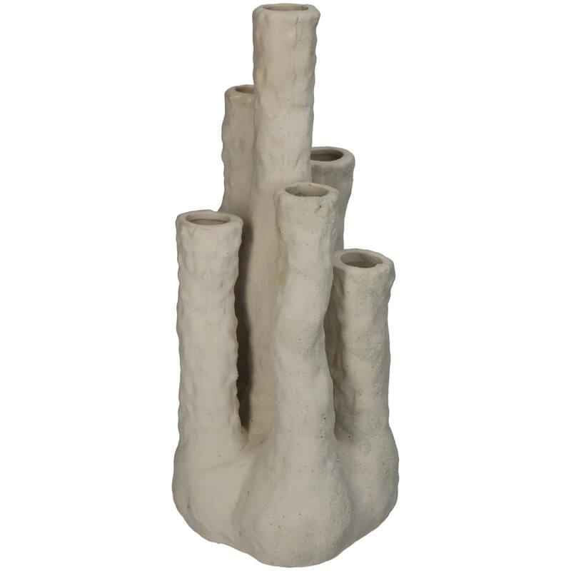Image of Blumenhalter Koraal – Ecru – Keramik Vase in Korallenform – Dekorativer Blumenhalter für Trockenblumen & Zweige – Maße 18×18×30cm-0