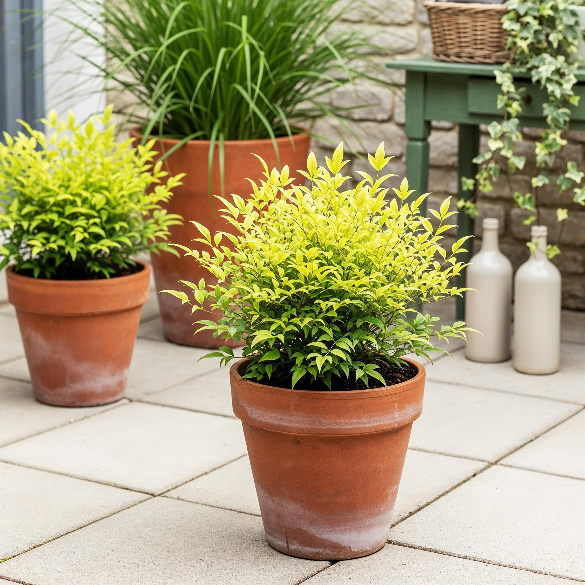 Image of Heiliger Bambus Nandina Lemon & Lime – 17cm Höhe ca.45cm – Immergrün & farbintensiv – Gelbgrünes Laub – Pflegeleichter dekorativer Zierstrauch-4