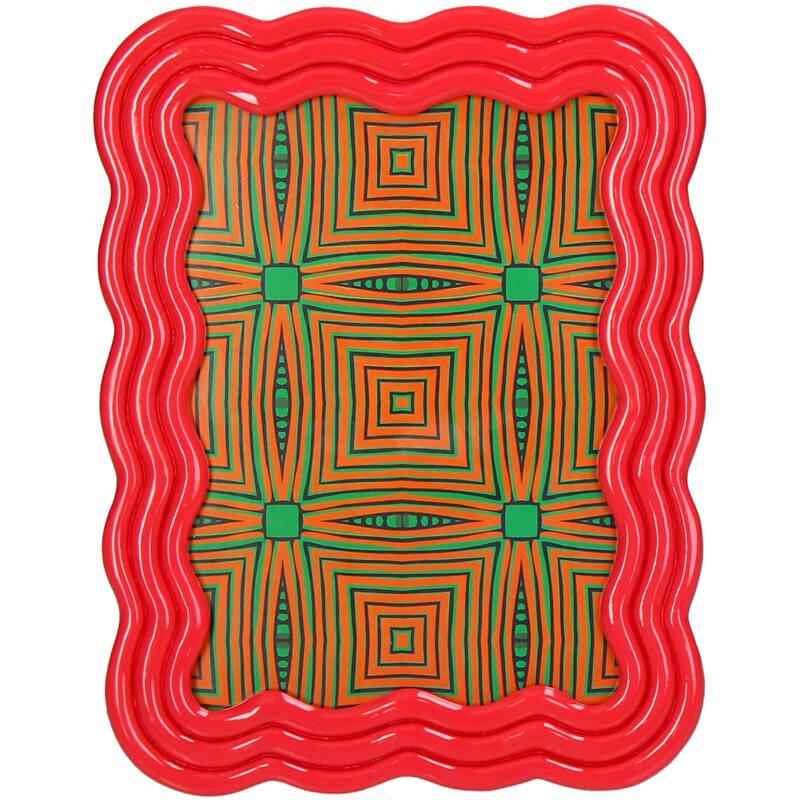 Image of Fotorahmen – Gebogenes Polyresin – Rosa – 13x18cm – Eleganter Bilderrahmen in geschwungener Form – Für Fotos, Portraits & Erinnerungen – Tisch-0