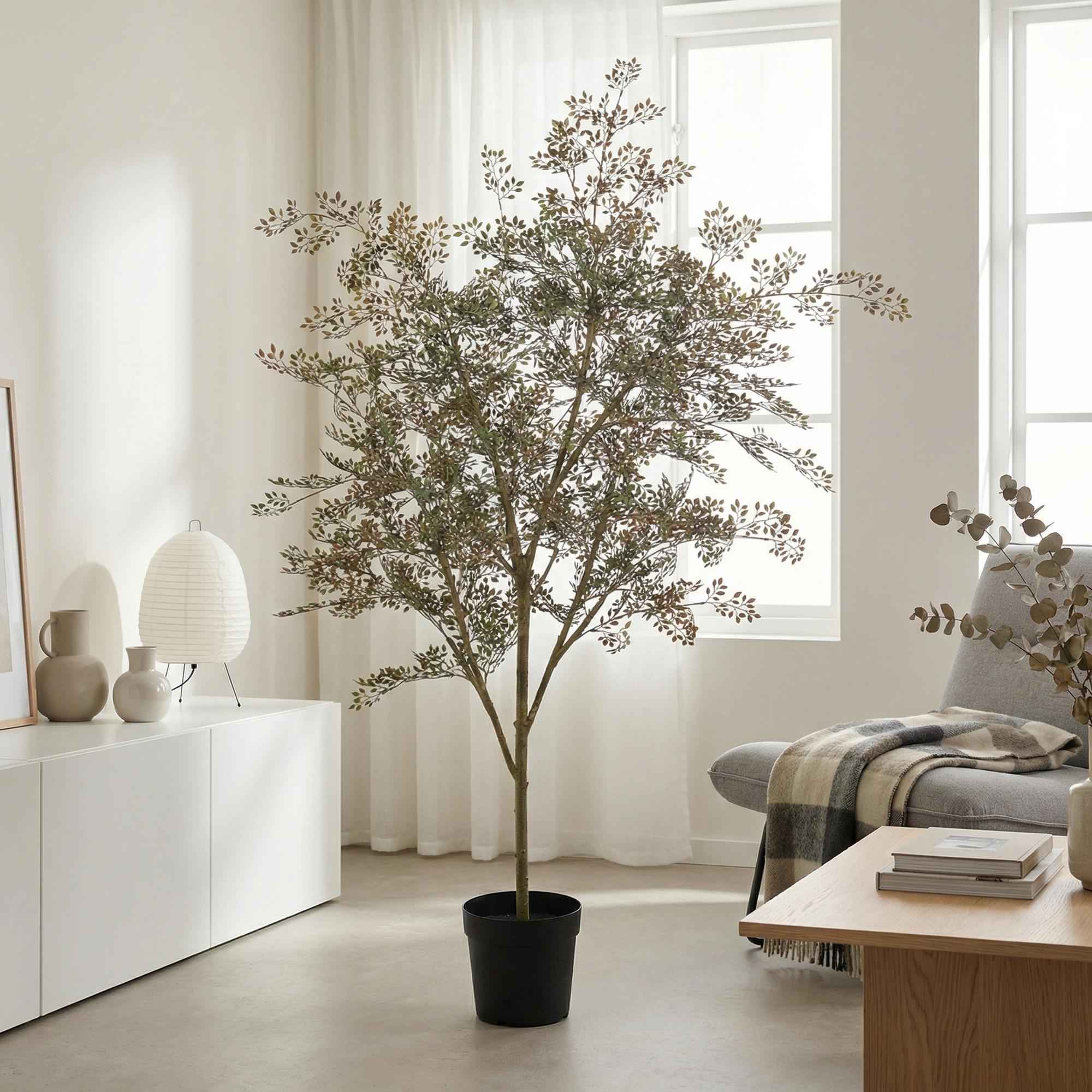 Image of Kunstpflanze Bucida165cm – künstlicher Deko – Baum im Topf – realistische Blattoptik & natürlicher Wuchs-2
