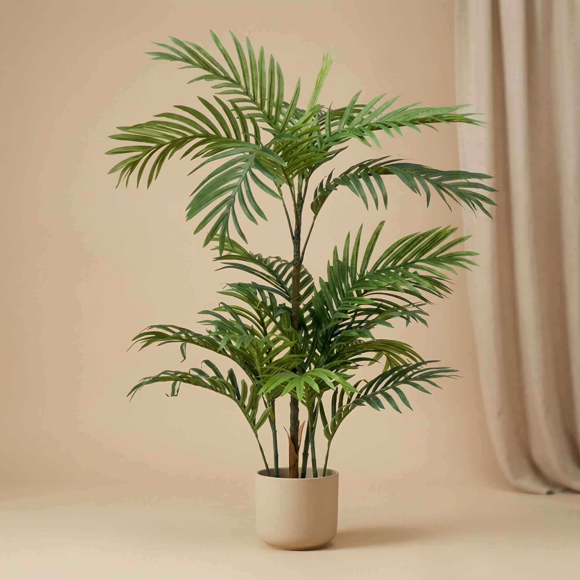 Image of Palm Phoenix Kunstpflanze – ca.90cm – Realistische künstliche Palme – Pflegefreie Deko Pflanze für Wohnzimmer Büro Flur & Gastronomie-2