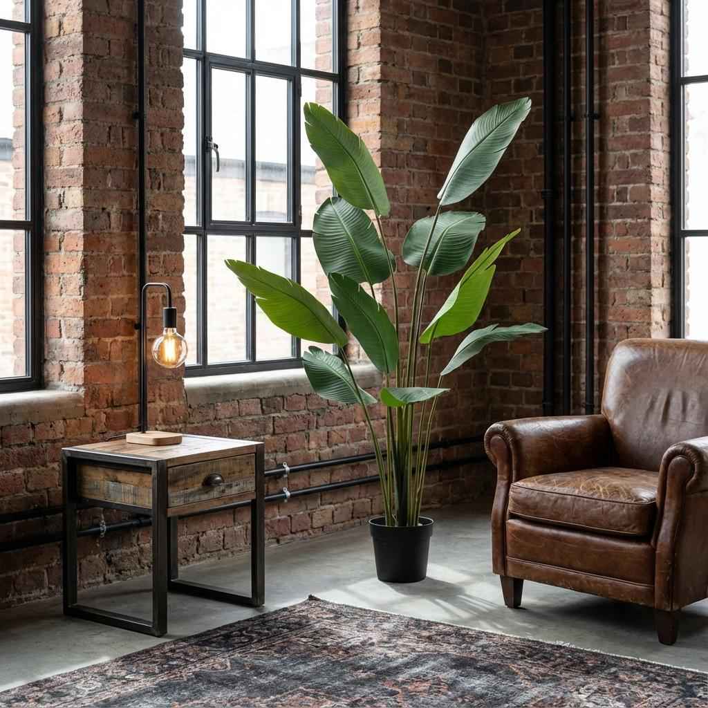 Image of Strelitzia Nicolai Kunstpflanze 180cm – Große Paradiesvogelblume Deko Pflanze – Pflegefreie Zimmerpflanze für Wohnzimmer Büro & Empfangsbereich-3