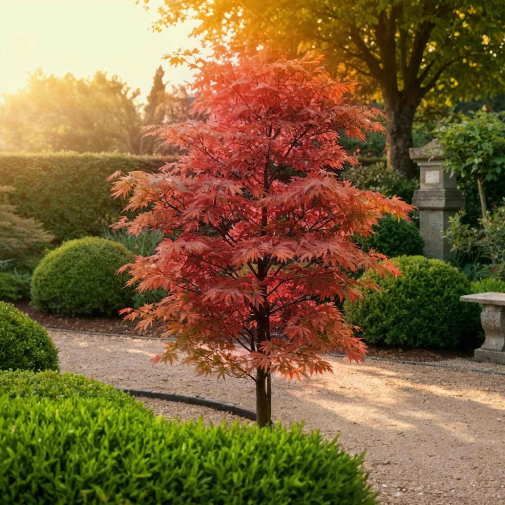 Image of Ahorn Acer palmatum Beni – maiko – 12cm Höhe ca.35cm – Rotes Laub im Frühling & Zierschimmer – Laubabwerfend & pflegeleicht-3