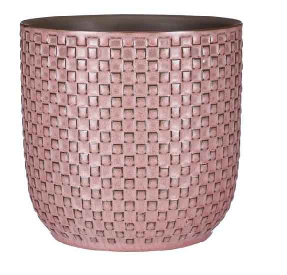 Image of Mini Blumentopf Relief Rosa – D7cm – Keramikoptik Pflanztopf mit zarter Struktur – Ideal für Sukkulenten Kakteen & kleine Zimmerpflanzen-0